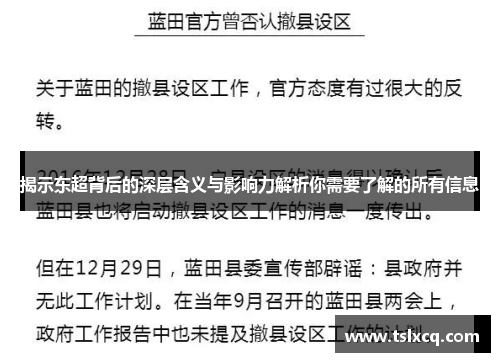 揭示东超背后的深层含义与影响力解析你需要了解的所有信息